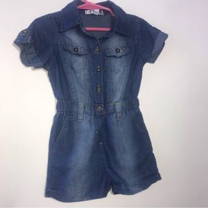 Baby Blue Romper Shorts Jumpsuit Toddler Girl Size 24 months.